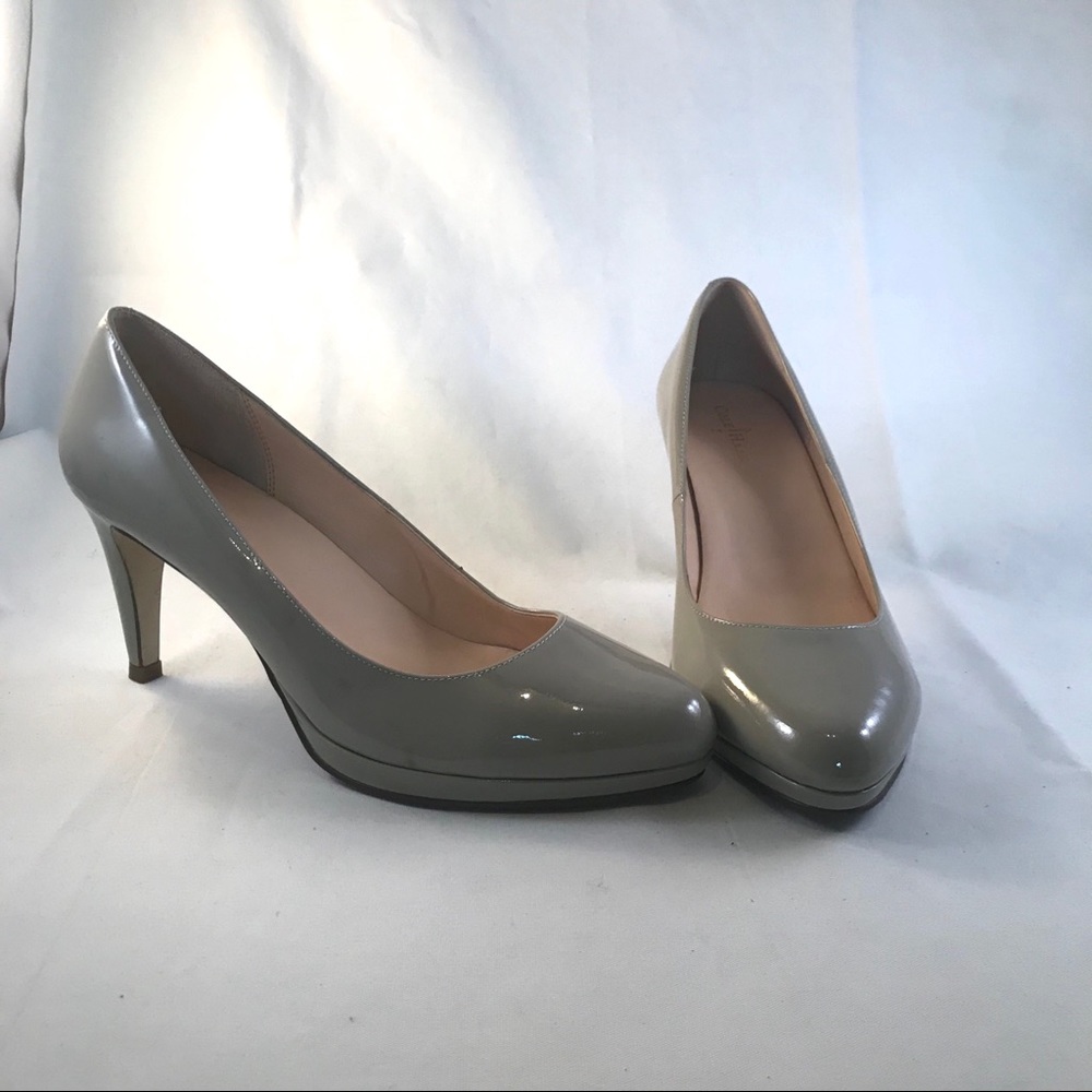 Cole Haan Margot Gray Patent Leather slump Heels